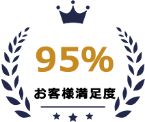 お客様満足度95%